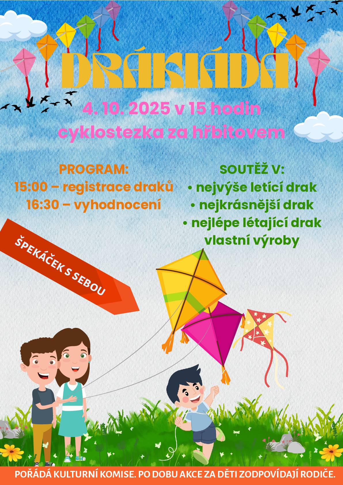 Kulturní komise zve děti na tradiční podzimní akci.