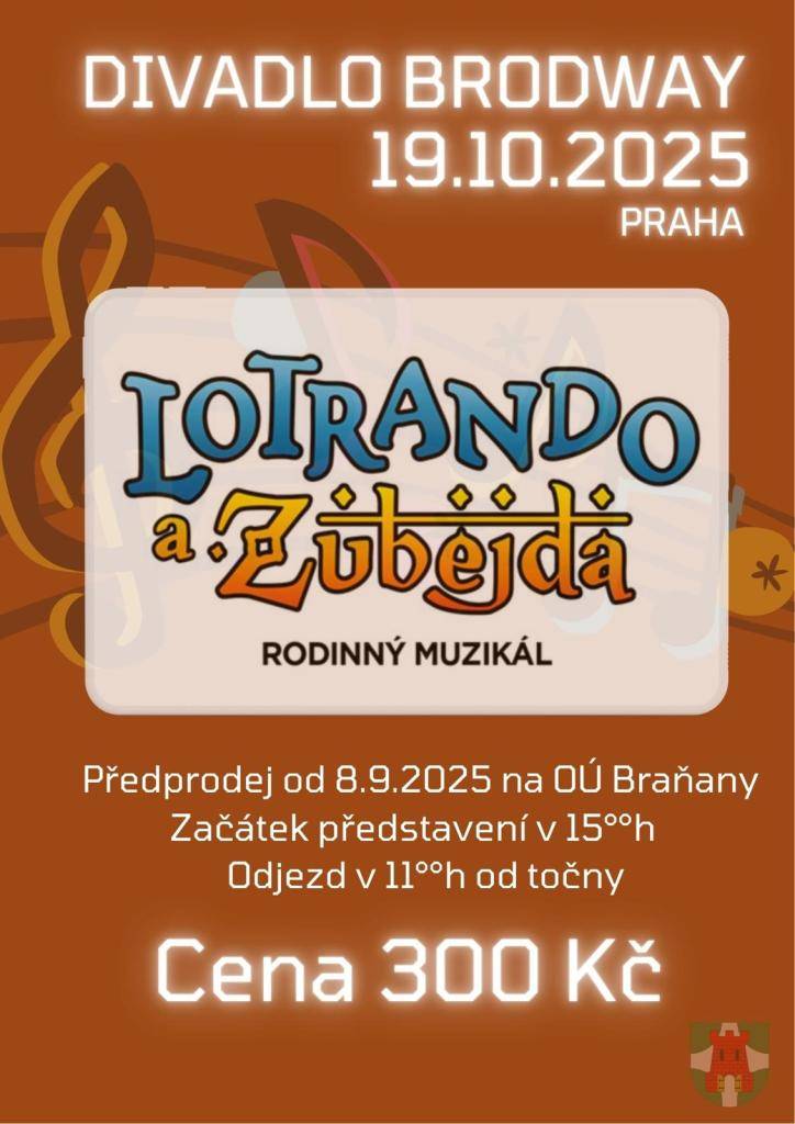 Prodej vstupenek do divadla na muzikál Lotrando a Zubejda