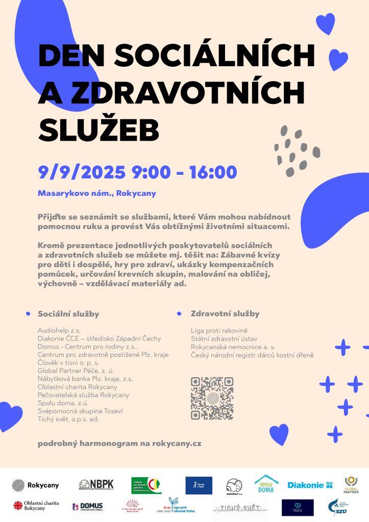 Dne 9.9.2025 se můžete seznámit se širokou nabídkou sociálních a zdravotních služeb, které mohou pomoci v obtížných životních situacích.