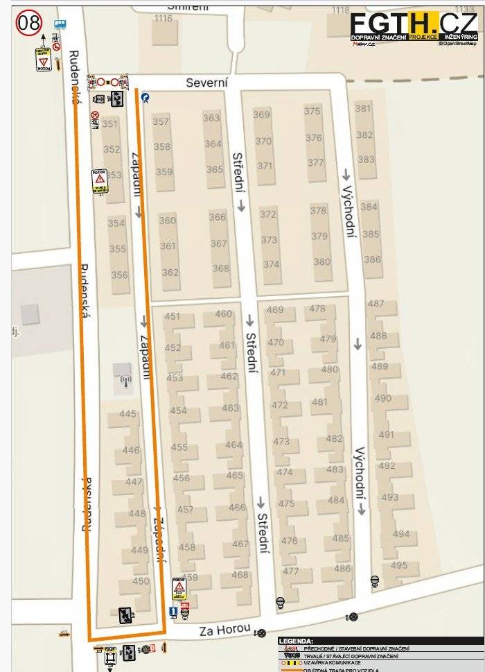 Vážení spoluobčané, z důvodu probíhající stavby vodovodu a kanalizace bude do čtvrtka 11. 9. 2025  uzavřena ulice Severní. Objízdná trasa je vyznačena v přiloženém plánu. Za vzniklé komplikace se omlouváme a děkujeme za pochopení. Váš Měú