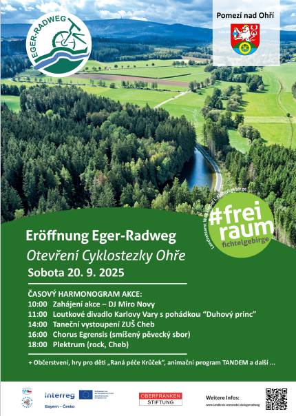 V sobotu 20. září 2025 se uskuteční slavnostní otevření Cyklostezky Ohře, které nabídne bohatý program pro všechny generace.