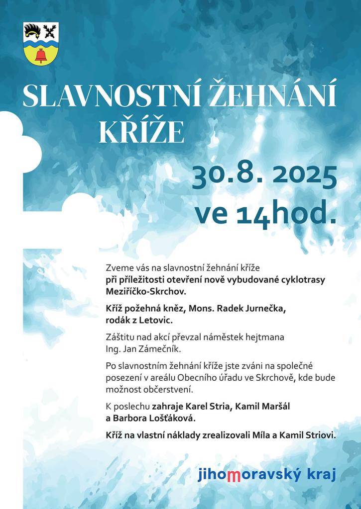 V sobotu 30. 8. 2025 proběhla na nové cyklostezce Meziříčko–Skrchov významná událost.