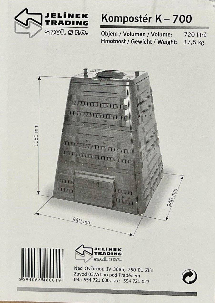 Každému číslu popisnému náleží jeden kompostér o velikosti 720 l (určený pro zahradu o rozloze cca 800 m²). Kompostér je dodán rozložený v kartonové krabici o velikosti 30 x 42 x 93 cm a váze max. 18 kg. ➡ Podmínky výdeje: kompostér si vyzvedne majitel nemovitosti nebo občan s trvalým pobytem na dané adrese, při převzetí je nutné se prokázat občanským průkazem, vyzvednutí bude stvrzeno podpisem. 🗓 Termíny a místa výdeje: Malé Březno, fotbalové hřiště úterý 9. 9. 2025 od 16:00 do 18:30 středa 10. 9. 2025 od 16:00 do 18:30 Leština, u rybníku čtvrtek 11. 9. 2025 od 16:00 do 18:30 Poslední možnost pro občany obou obcí bude v pátek 12. 9. 2025 od 16:00 do 18:30 (fotbalové hřiště v Malém Březně). 📞 Pokud si nemůžete kompostér vyzvednout v uvedených termínech, je možné domluvit individuální převzetí na tel. čísle 725 302 861 (místostarostka obce, Ing. Anna Peterová)