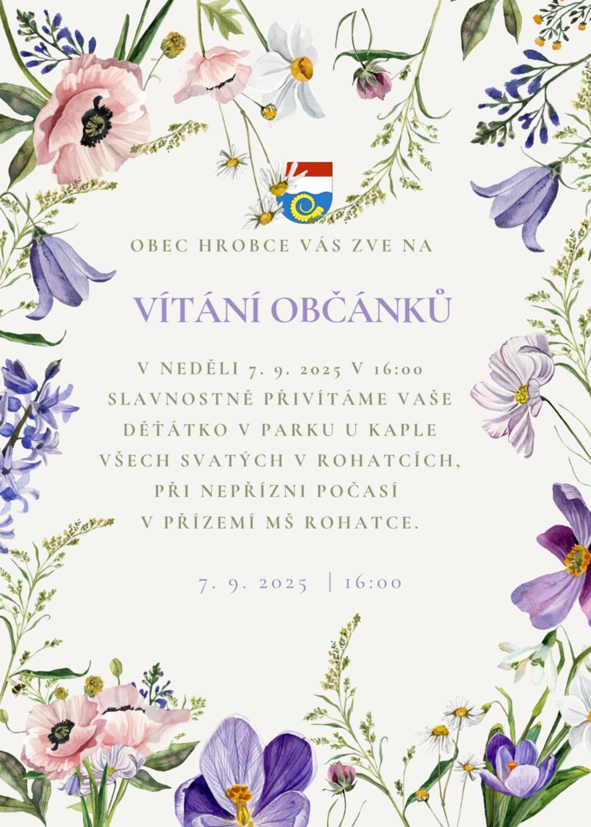 Čeká nás víkend plný kultury a sportu! V sobotu Vás zveme do Rohatec na další ročníky sochání a gulášování, v neděli se pak od 16:00 uskuteční vítání občánků v rohateckém parku. Připomínáme víkendové cyklistické závody, které u nás ovlivní dopravu. A také bychom Vás rádi poprosili o pomoc se stavěním (dnes v 17 hodin) a bouráním (v neděli v 9:30) stanů v Rohatcích u rybníka. Děkujeme!
