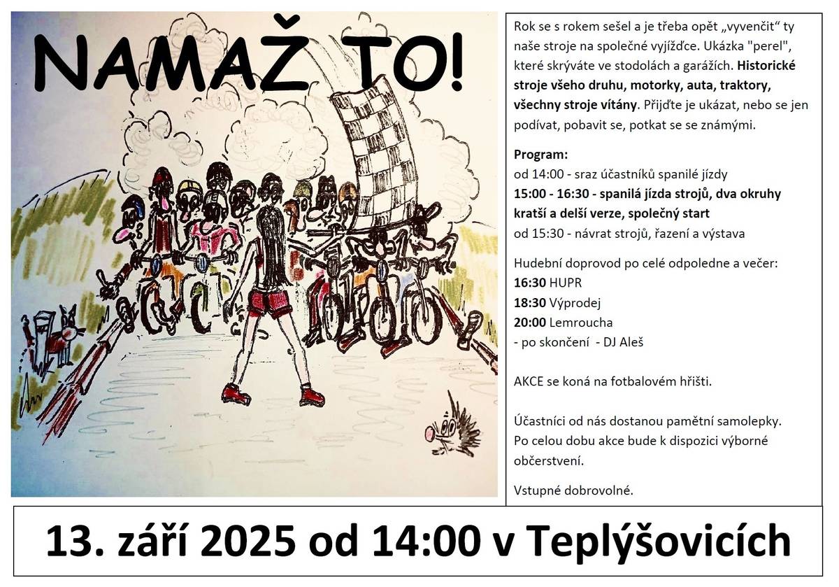 Sraz historických veteránů již tuto sobotu v Teplýšovicích na hřišti.