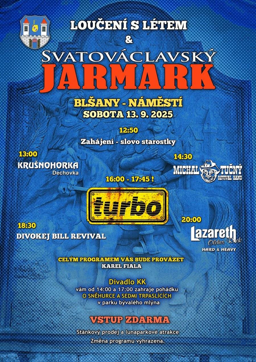 V sobotu 13. září 2025 od 13 hodin se koná v Blšanech na Náměstí tradiční Loučení s létem. Srdečně zveme.