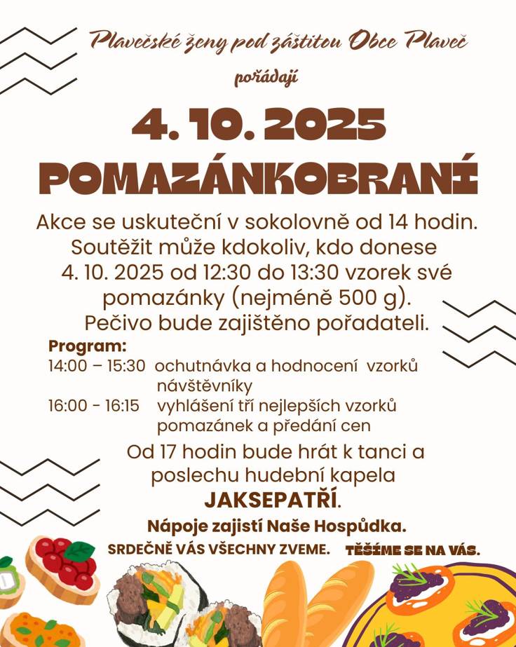 V sobotu 4.10.2025 od 14h
