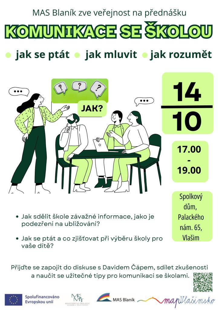 MAP Vlašim pořádá přednášky, které jsou zdarma a jsou určené pro širokou veřejnost. Obě se věnují aktuálním tématům. Setkání budou probíhat Ve Vlašimi ve Spolkovém domě formou diskuze.