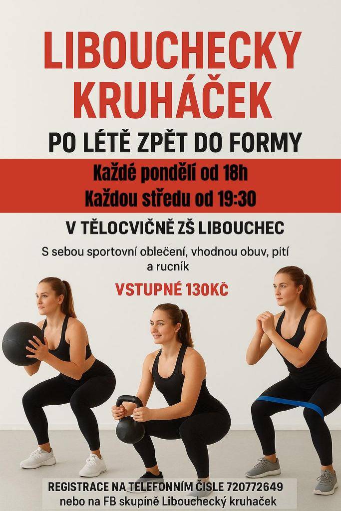 Libouchecký kruháček - cvičení. Podrobnosti na plakátu