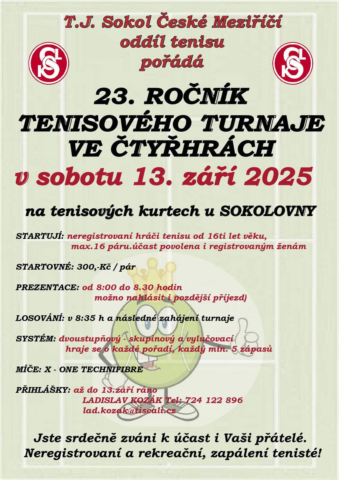 Tradiční turnaj dvojic u sokolovny.