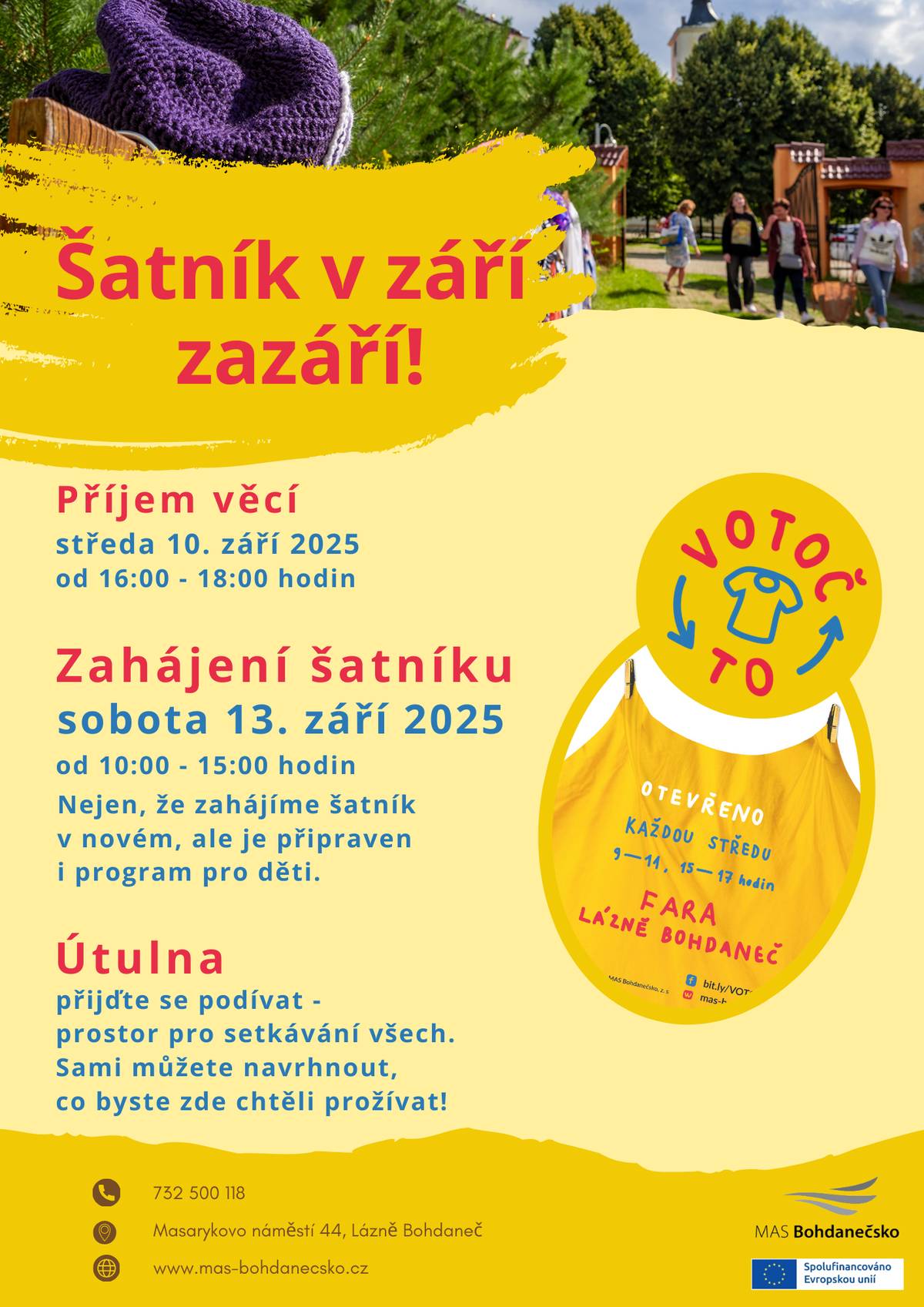 Zahájení šatníku sobota 13. září 2025