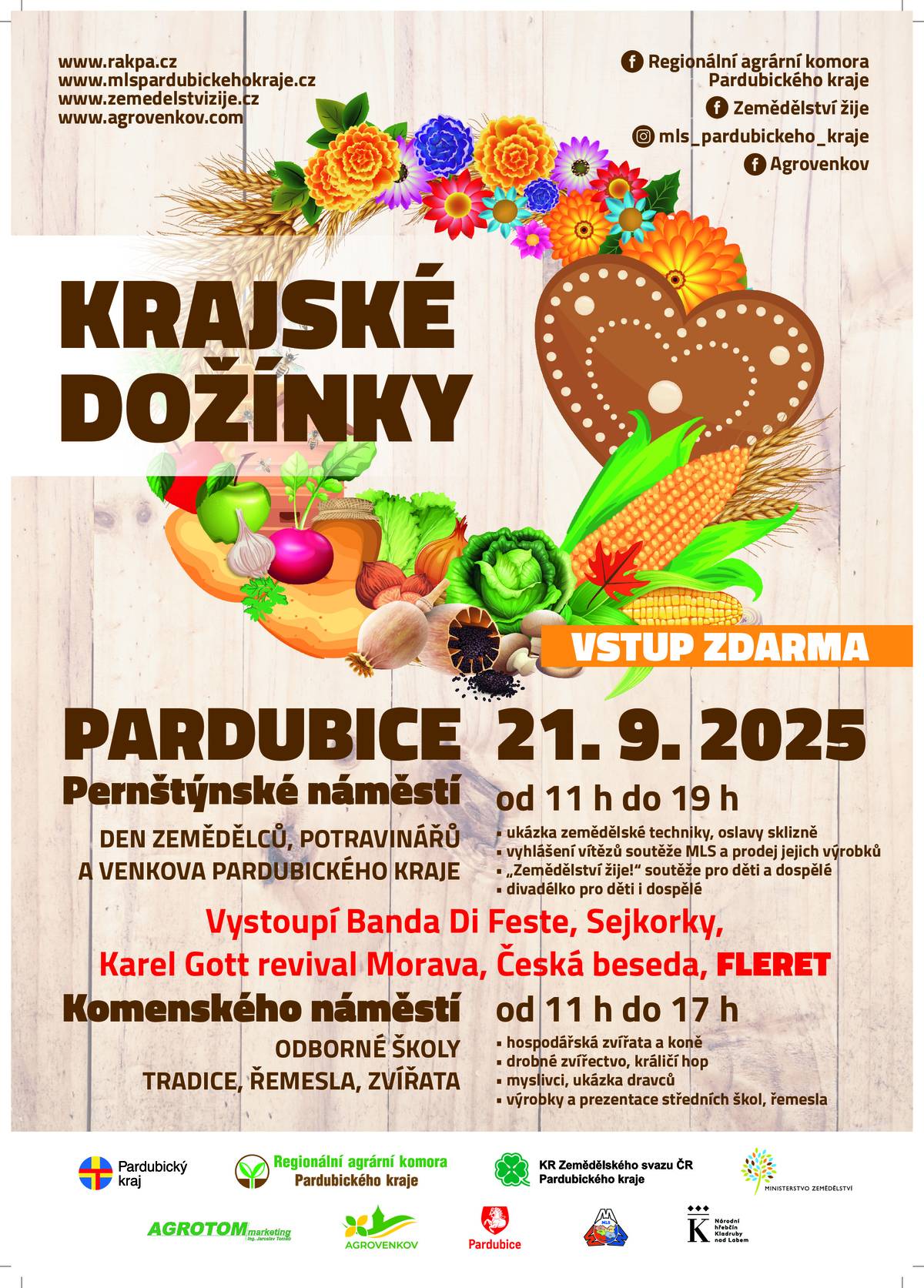 KRAJSKÉ DOŽÍNKY - PARDUBICE viz. příloha.