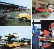 Jak to vypadalo v Mototechně v Českých Budějovicích. Výřez z dobové pohlednice.