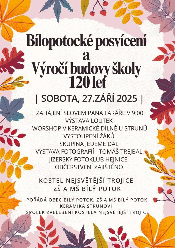 Milí občané, bývalí žáci a přátelé školy,  srdečně Vás zveme na oslavu 120. výročí budovy naší školy.  Máte-li doma školní fotografii o které si myslíte, že by měla být součástí výstavy, budeme rádi, když nám jí do školy donesete.