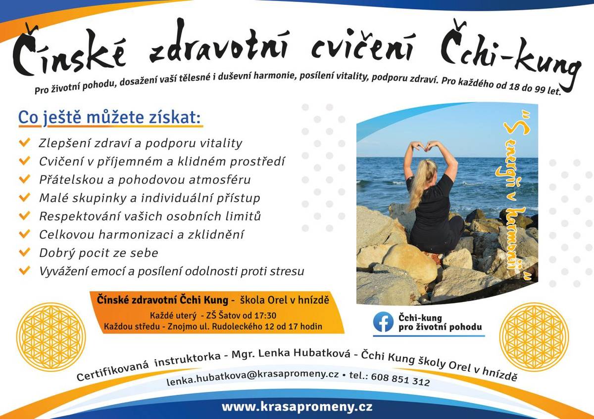 Cvičení bude po prázdninové pauze začínat 16.09.2025, každé úterý od 17:30 v tělocvičně ZŠ Šatov.