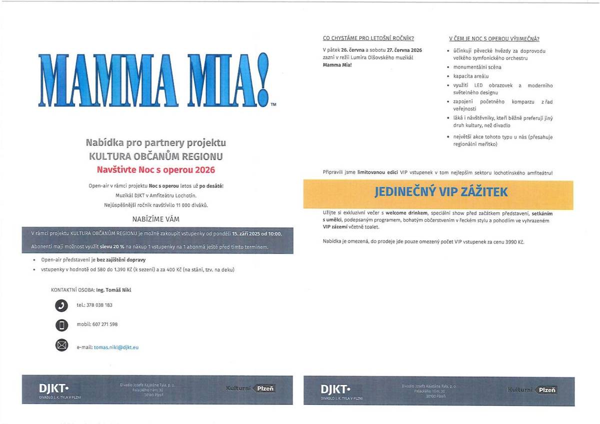 muzikál DJKT v Amfiteátru Lochotí