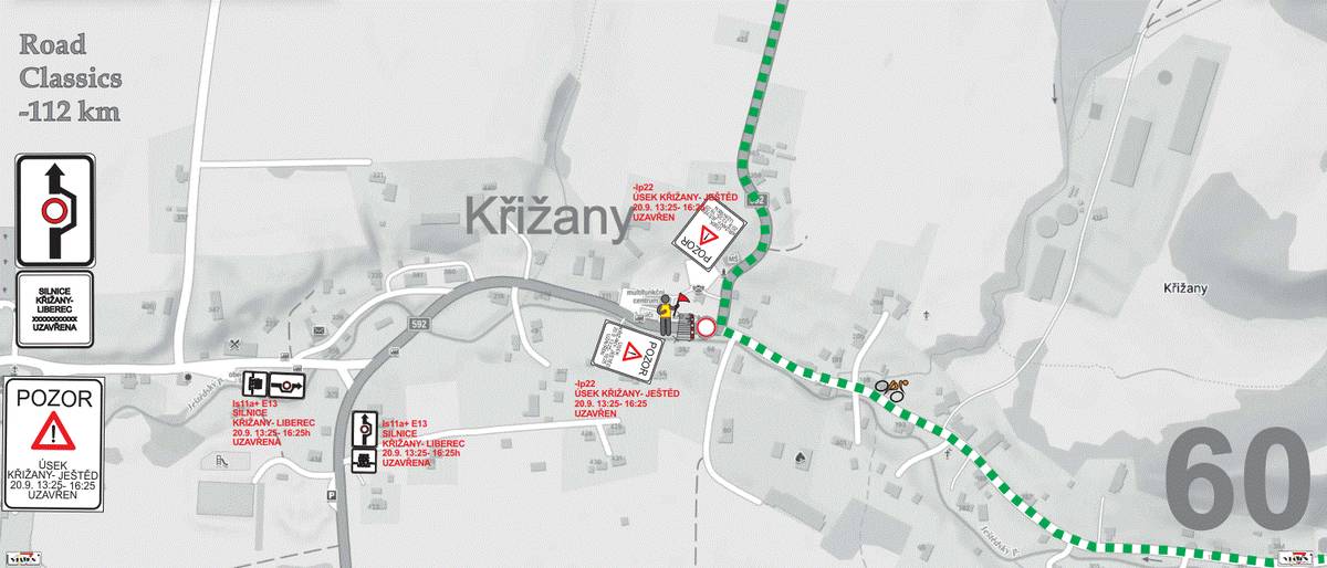 Informujeme občany, že z důvodu konání cyklistického závodu Road Classics Ještěd 2025, bude v sobotu 20.09.2025 od 13:25 - 16:25, uzavřena silnice směr Ještěd a směr vlakové nádraží. Více informací na úřední desce obce Křižany.