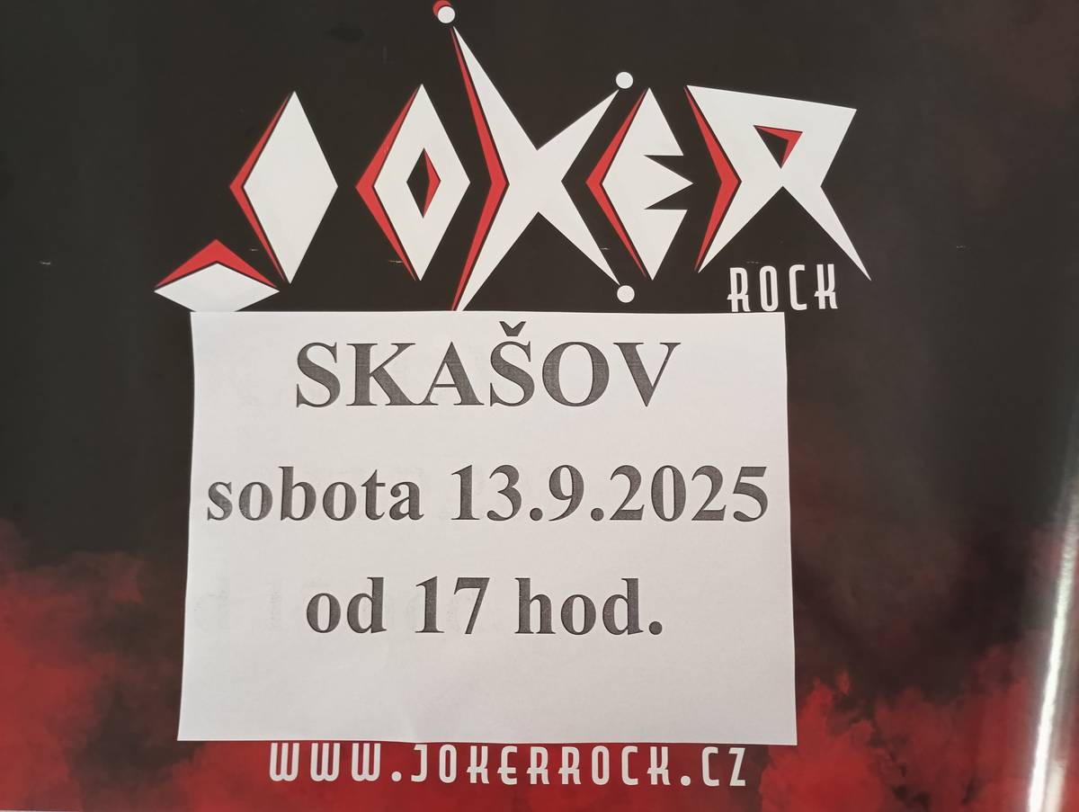 V sobotu 13.9.2025 od 17 hod. zahraje na koupališti kapela JOKER. Srdečně Vás zveme na tuto rockovou zábavu.