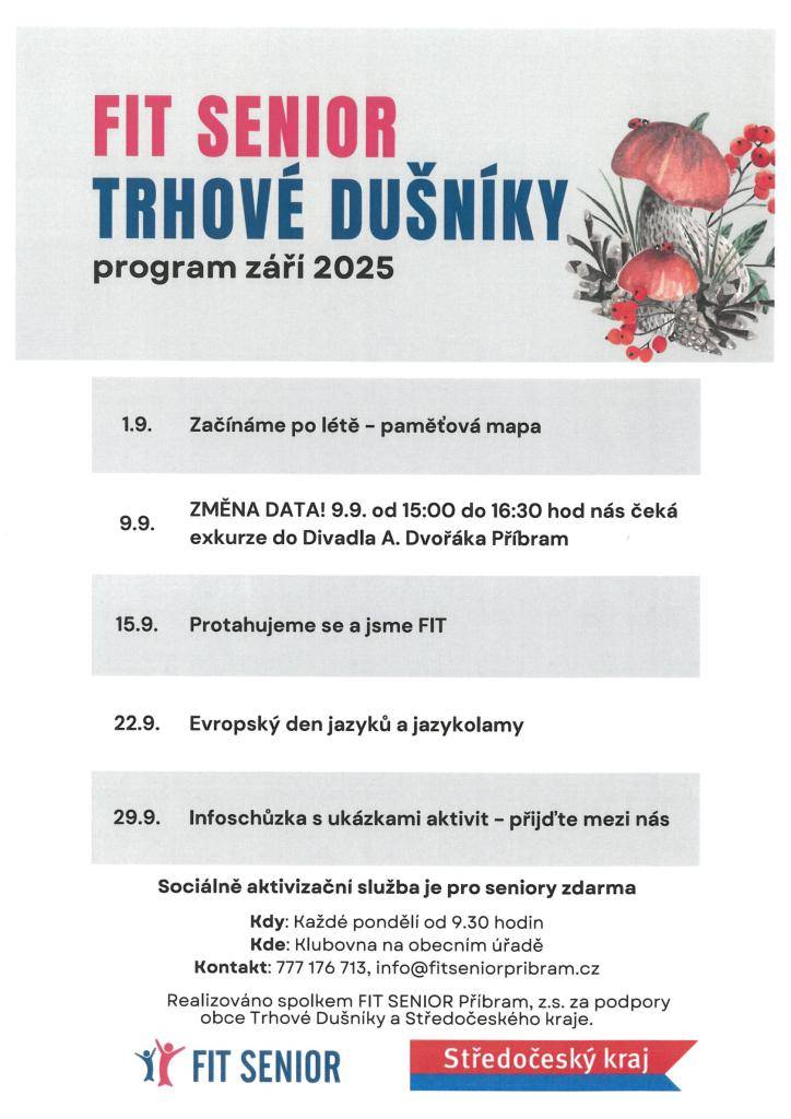 Program FIT senior na září 2025.