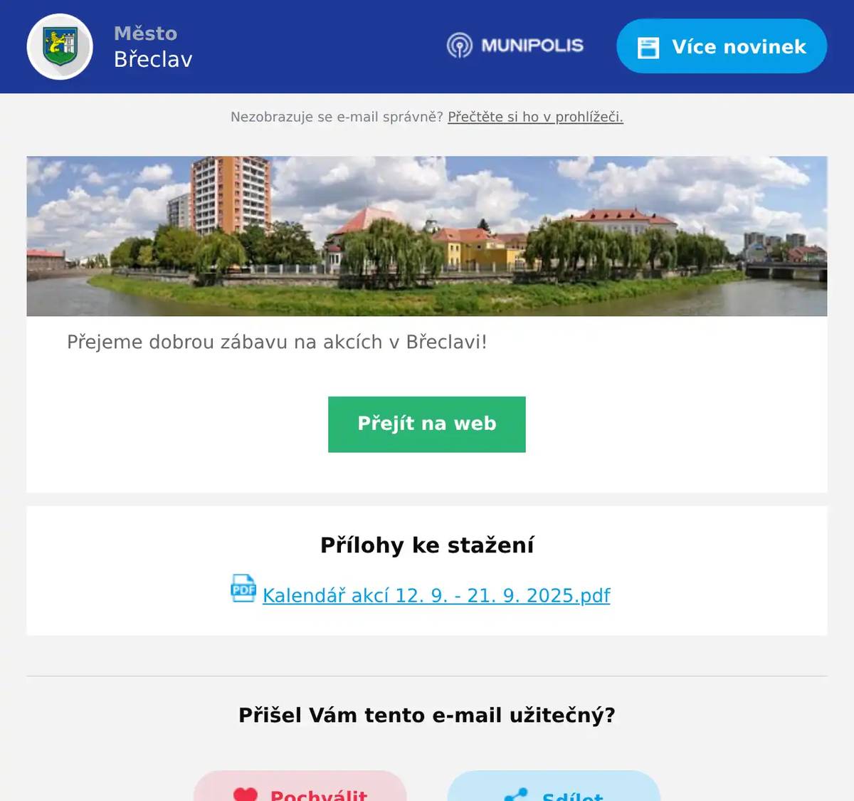 Přejeme dobrou zábavu na akcích v Břeclavi!