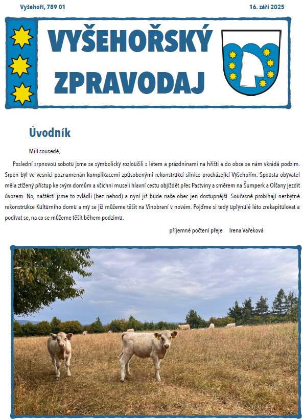 Aktuální vydání ze dne 16.9.2025 naleznete na zde.