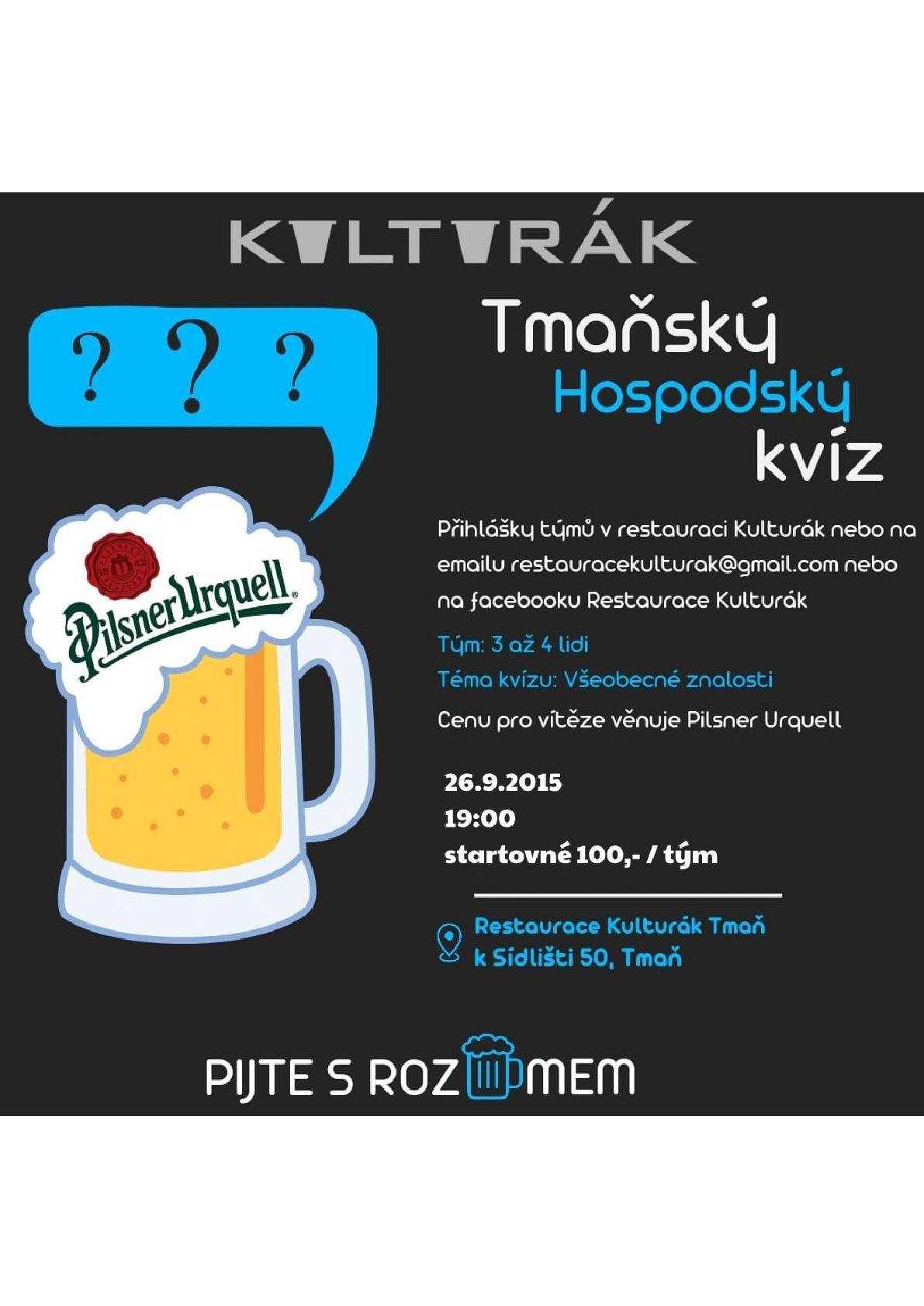 Hospodský kvíz Tmaň