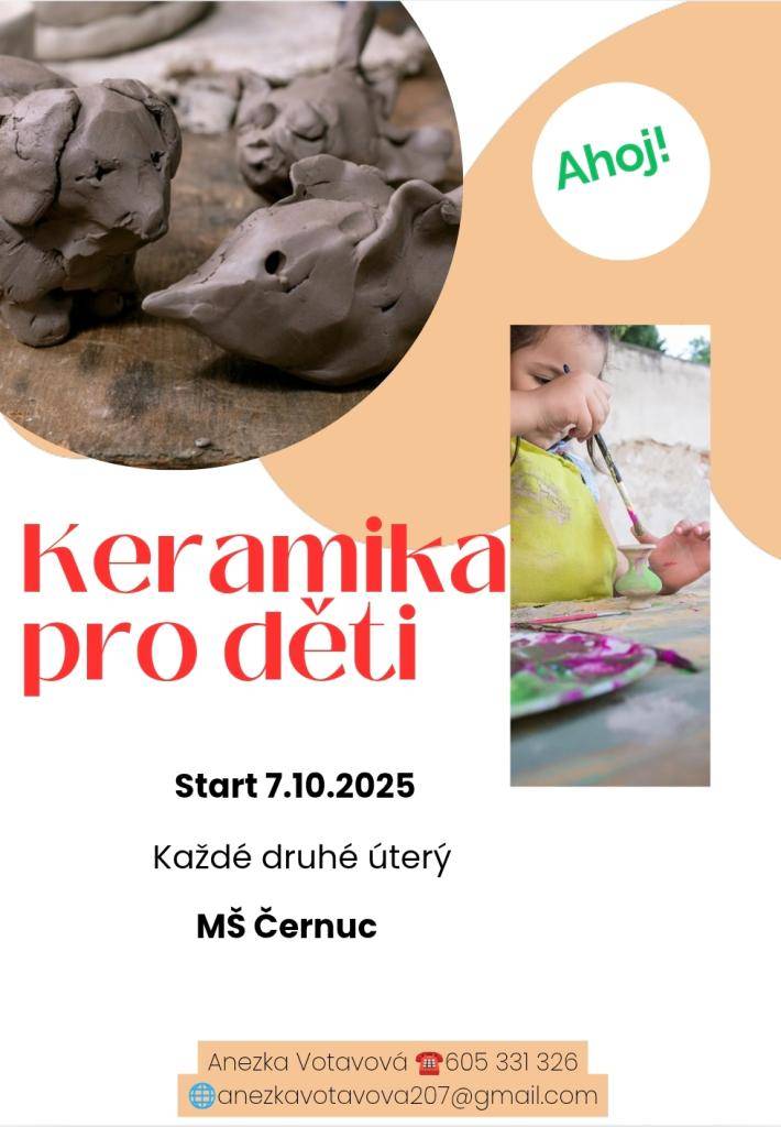 ▪️ZAČÍNÁME od 7.10.2025  ▪️každé druhé úterý   ▪️v MŠ Černuc   ▪️určeno pro starší děti   Více info na MŠ Černuc
