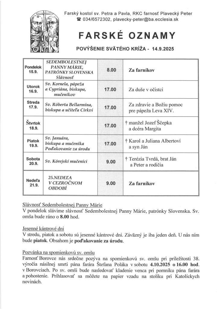 od 15.9. do 21.9.2025