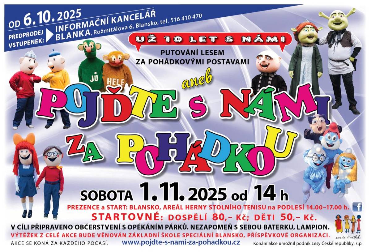 sobota 1.11.2025 od 14:00 Blansko