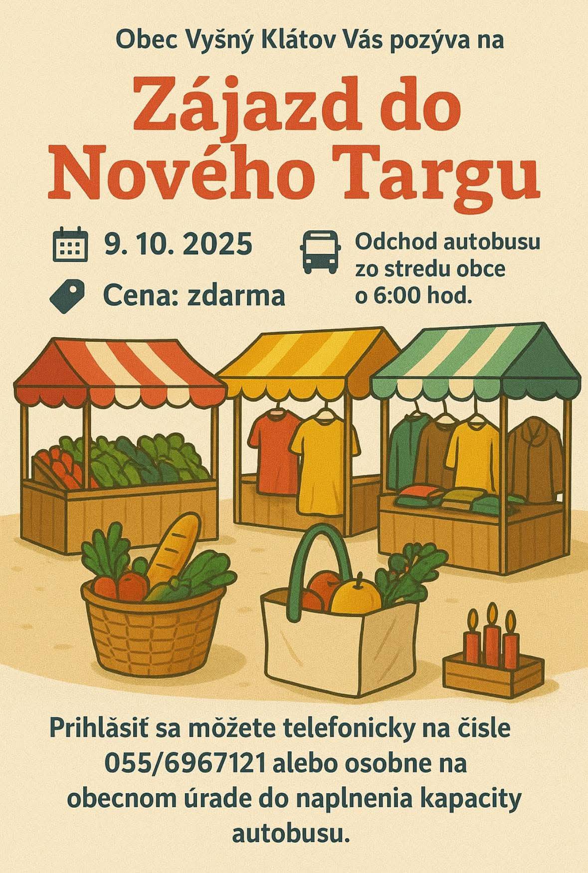 Zájazd do Nového Targu 9. 10. 2025