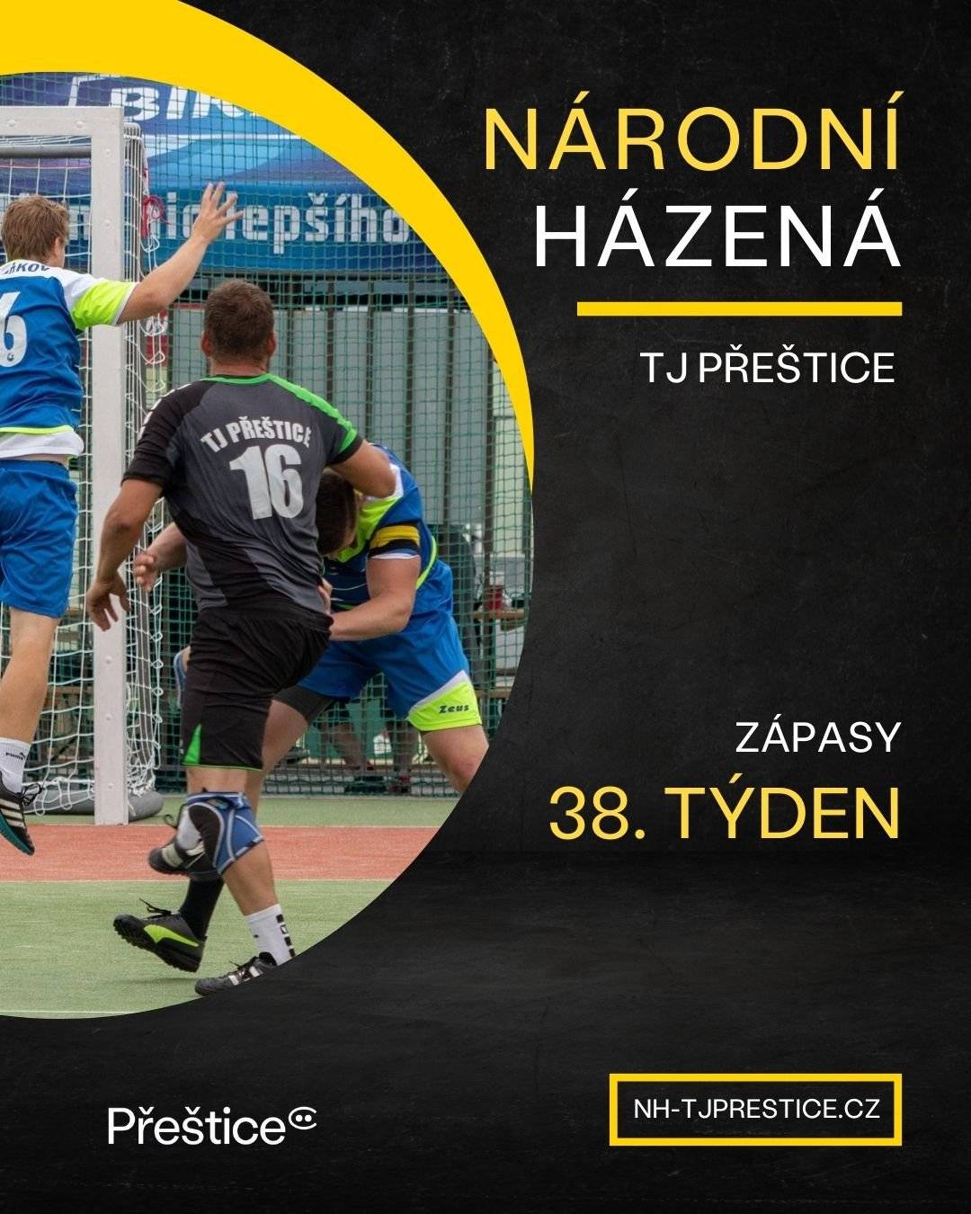 Oddíl národní házené TJ Přeštice zve své příznivce na utkání: sobota 20.9.2025  v 9:00 hostí dorostenci TJ Plzeň Újezd