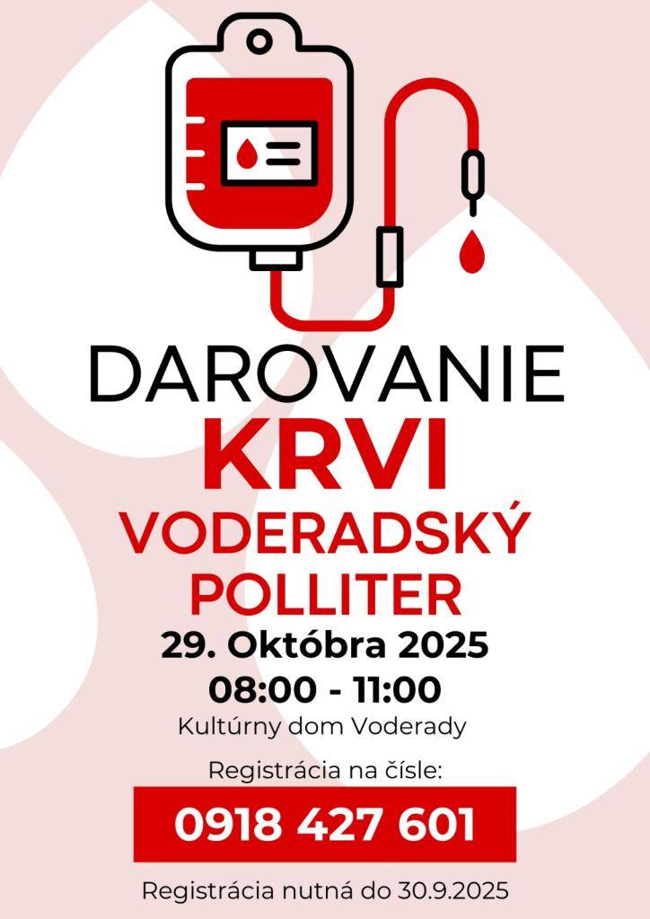 OZNAM Dobrovoľného hasičského zboru Voderady o aktivite  s ušľachtilým cieľom...