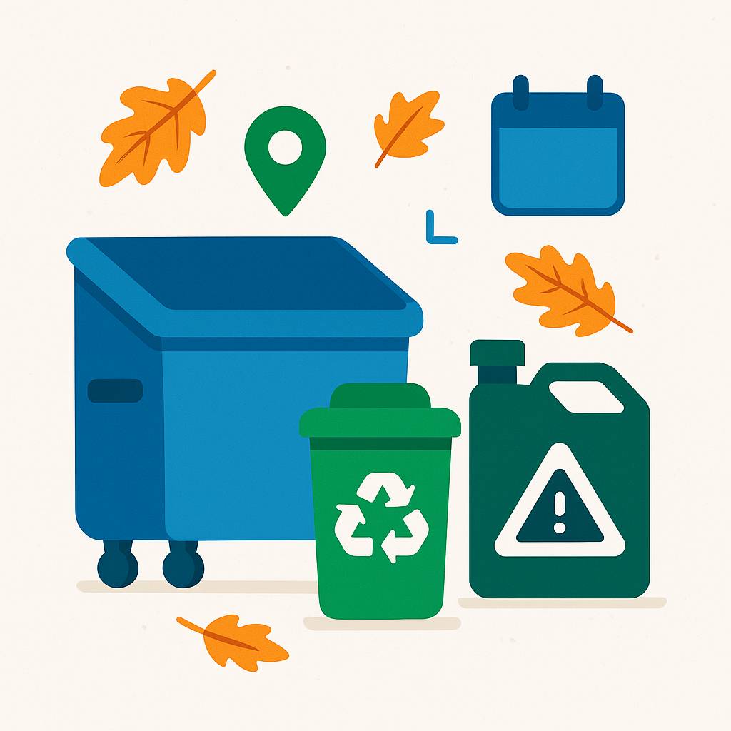 Tento víkend budou pro občany obce Spomyšl zajištěny následující služby:  Velkoobjemové kontejnery -pátek 19.9 - neděle 21.9 (2 kontejnery za autobusovou zastávkou)  Mobilní sběr nebezpečných odpadů - Sobota  20.9. 2025 od 8:45 do 9:10 (před prodejnou potravin)