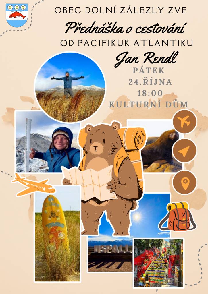 Zveme vás na cestovatelskou přednášku Jana Rendla, který vás provede svou dobrodružnou cestou napříč kontinenty! 24.10.od 18:00