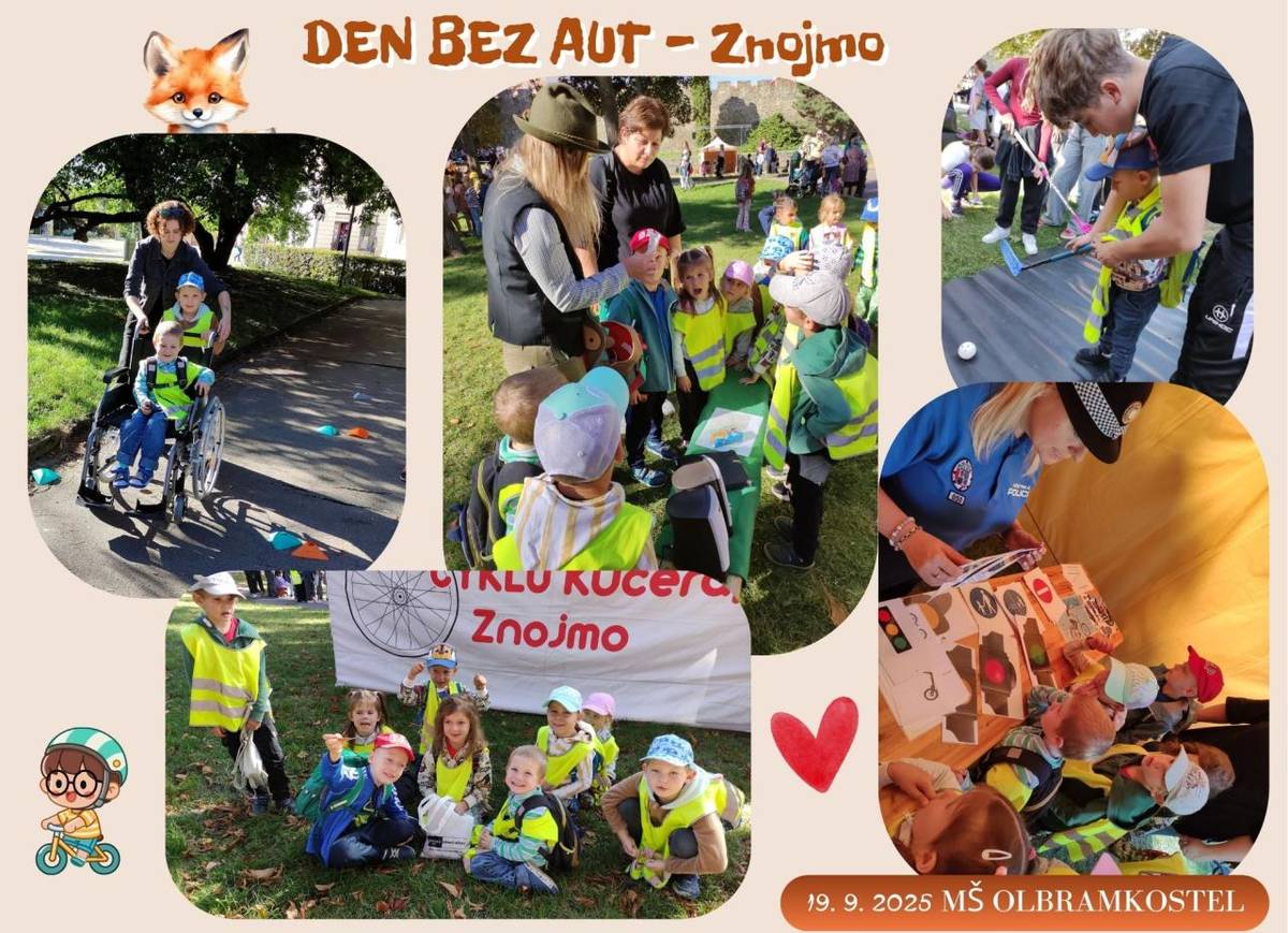 Dnes 19.9.2025 třída Lišek navštívila ve Znojmě akci Den bez aut.