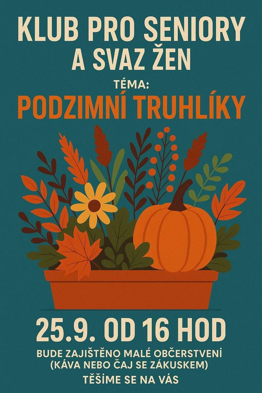 Kdy? Ve čtvrtek 25.9.2025 od 16 hodin na Obecním úřadě v Novém Kostele. Pomůcky a malé občerstvení je hrazeno z rozpočtu obce.