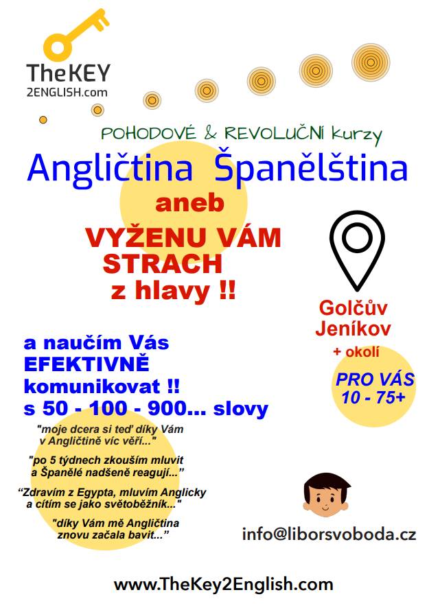 V oblasti Golčova Jeníkova a okolí probíhají inovativní jazykové kurzy angličtiny a španělštiny. Studenti již po pěti týdnech zaznamenávají výrazný pokrok a získávají větší sebevědomí při komunikaci.