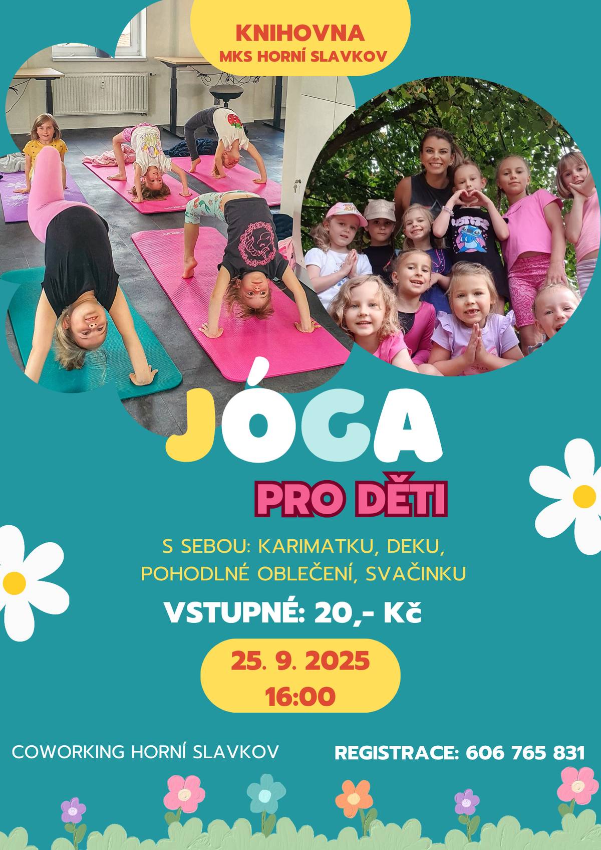 ZMĚNA TERMÍNU - vyjímečně ve čtvrtek 25.09.2025, ale opět v Coworkingu. Vstupné 20 Kč. Registrace: 606 765 831.