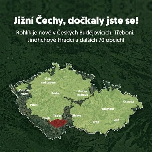 Dobrá zpráva pro ty, co si nemůžou dojet nebo se nechtějí zdržovat nákupy. Nově rohlik.cz zaváží i do Mydlovar 👀. Kapři, pivo, největší český rybník… Jižní Čechy měly vždycky všechno. Až na jedno... Rohlík 🥐. Ale tomu je konec. Psali jste nám, volali, skoro posílali holuby. A my? Dali jsme si konečně říct 🥳. Teď nás najdete v Budějovicích, Třeboni, Jindřichově Hradci a dalších 70 obcích. Tak vítejte, Jižní Čechy, a hurá na nákupy, co dorazí dřív než vítr od Lipna.  https://www.facebook.com/damerohlik
