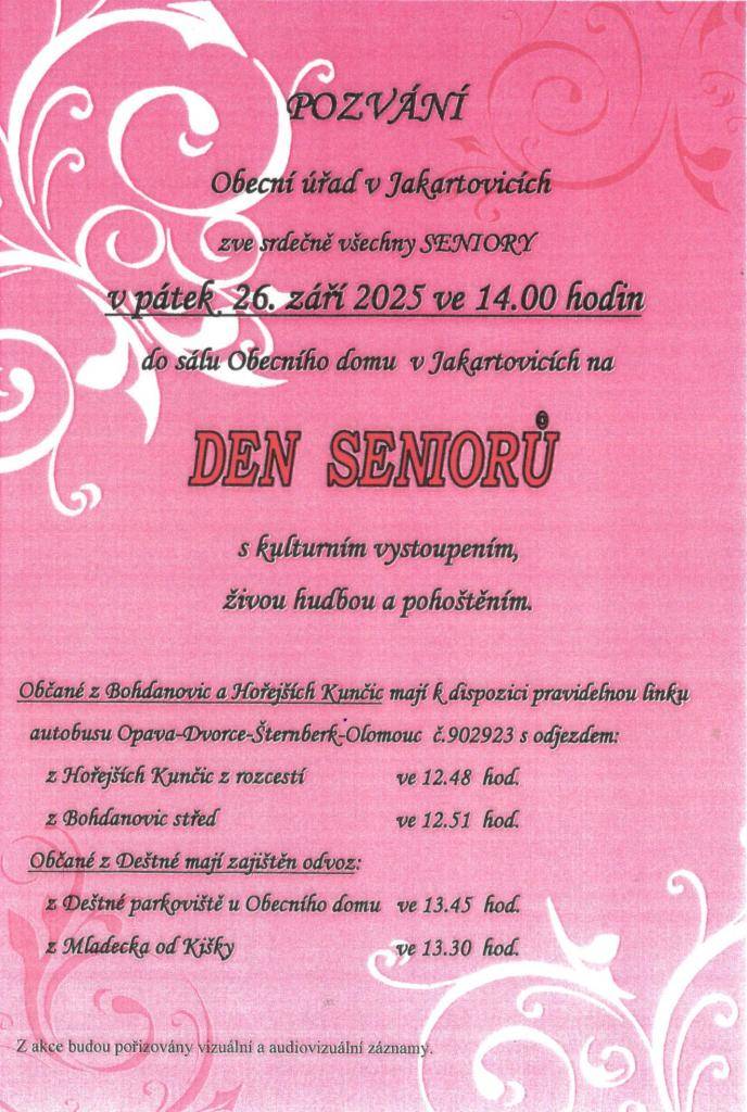 Den seniorů v Jakartovicích - 26. 9. 2025