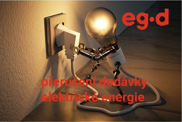 EG.D oznamuje, že dne 2. 10. 2025 od 11:00 do 14:00 hodin z důvodu plánovaných prací na zařízení distribuční soustavy - rekonstrukcí, oprav, udržbových a revizních prací bude přerušena dodávka elektrické energie v části ulic Družstevní č.p. 400, 409-412, 418-422, 425, 426, Komenského č.p. 188, ...