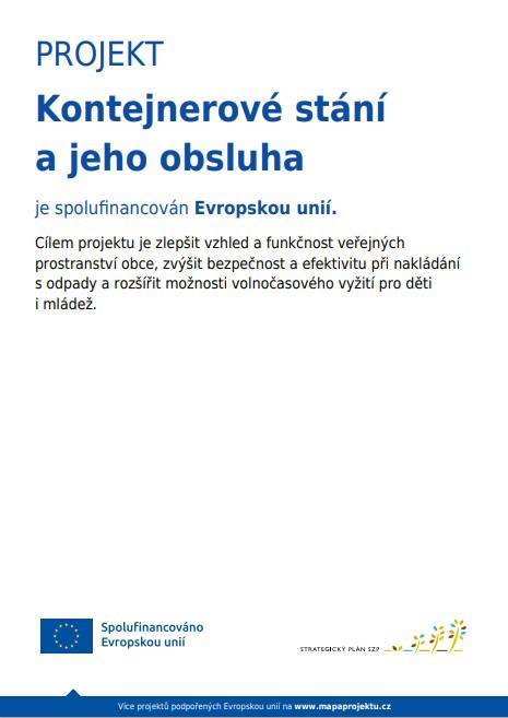 PROJEKT  Kontejnerové stání  a jeho obsluha