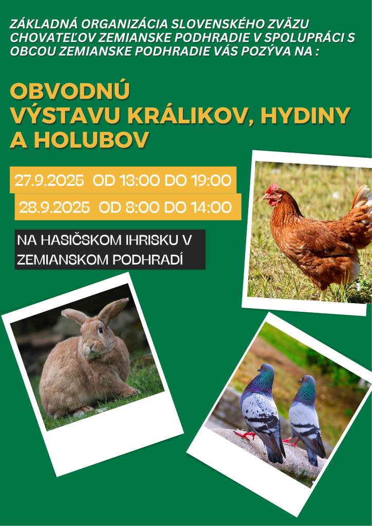 Výstava králikov, hydiny a holubov