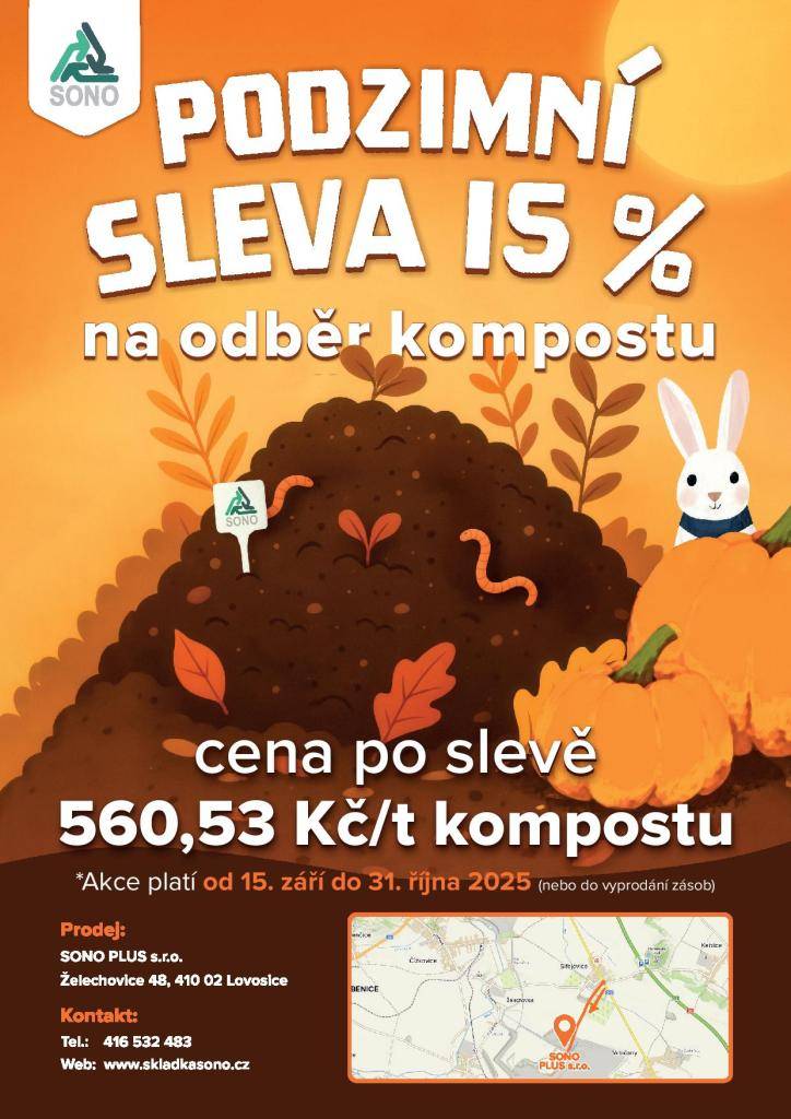 Podzimní sleva na odběr kompostu