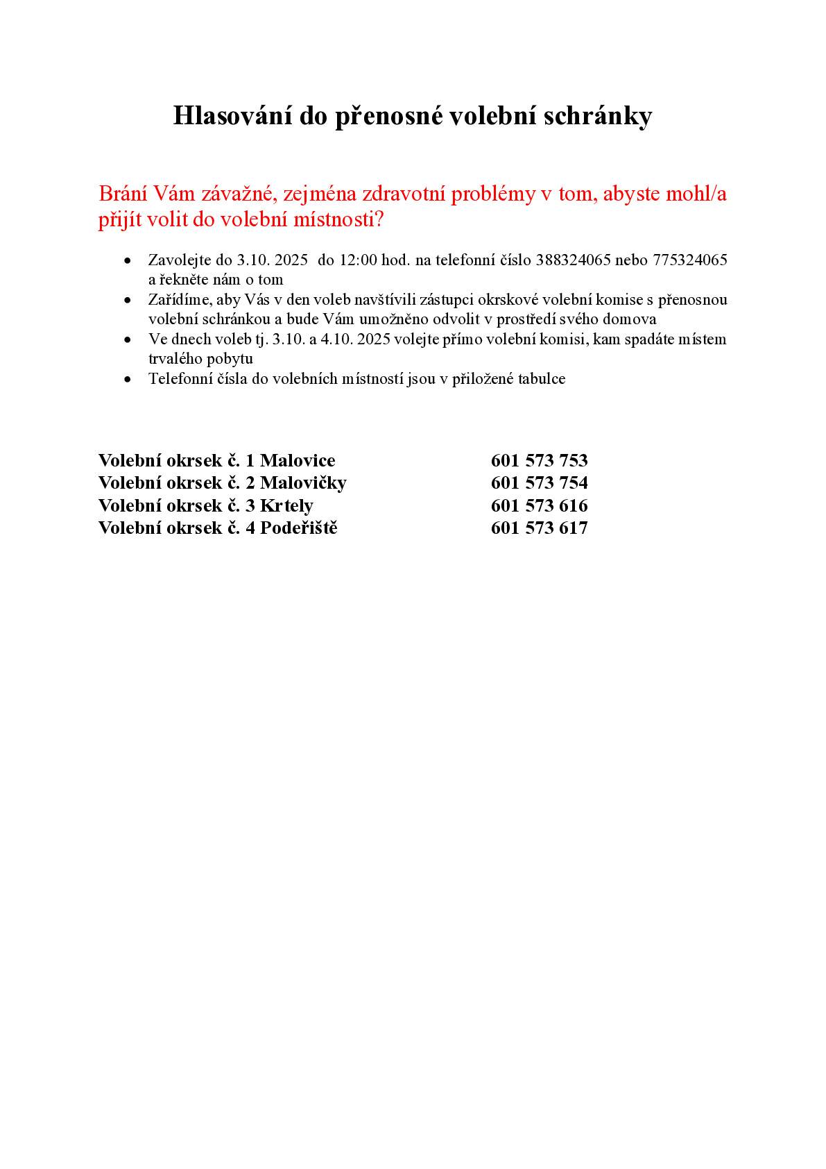 Hlasování do přenosné volební schránky