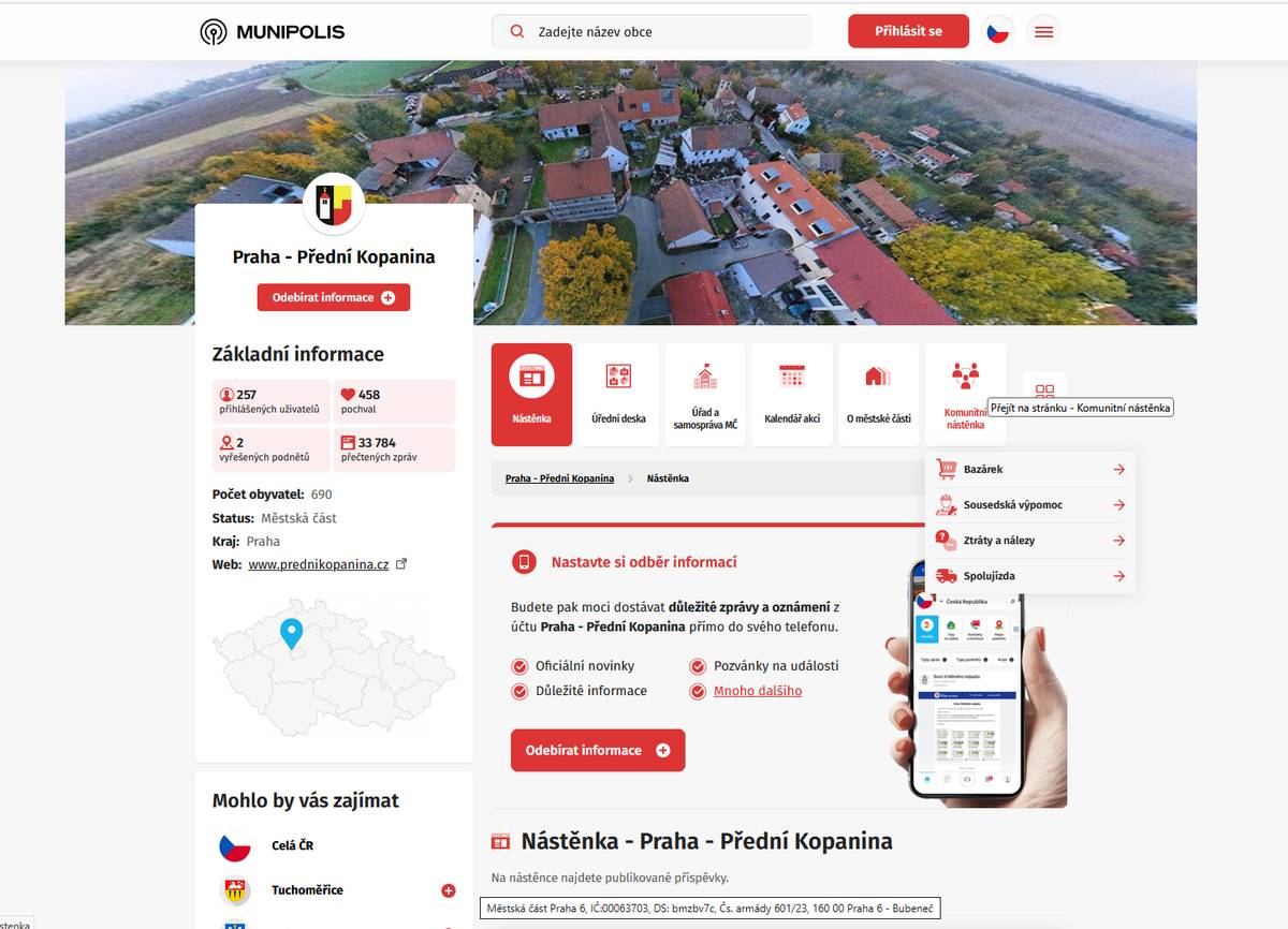 Zavedli jsme zkušební verzi nové aplikace pro uživatele MUNIPOLISU, která se jmenuje komunitní nástěnka, kde můžete nabízet, poptávat služby třeba zednické práce, kadeřnické služby.... Další pak prodej třeba oblečení, ovoce... nebo výpomoc odvozu z domova do práce v případě, že máte stejnou cestu apod.