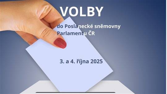 Dne 20.9. vám byly do vašich poštovních schránek doručeny modré obálky se sadou hlasovacích lístků pro volby do POSLANECKÉ SNĚMOVNY PARLAMENTU ČR, které se budou konat ve dnech 3.a 4.10.2025.Pokud někdo hlasovací lístky nedostal, může si je vyzvednout na OÚ nebo je obdrží přímo ve volební místnosti.