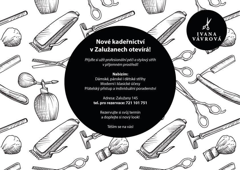 Dámské, pánské i dětské střihy, moderní i klasické účesy  adresa: Zalužany 145  Termín rezervujte na tel. 721 101 751