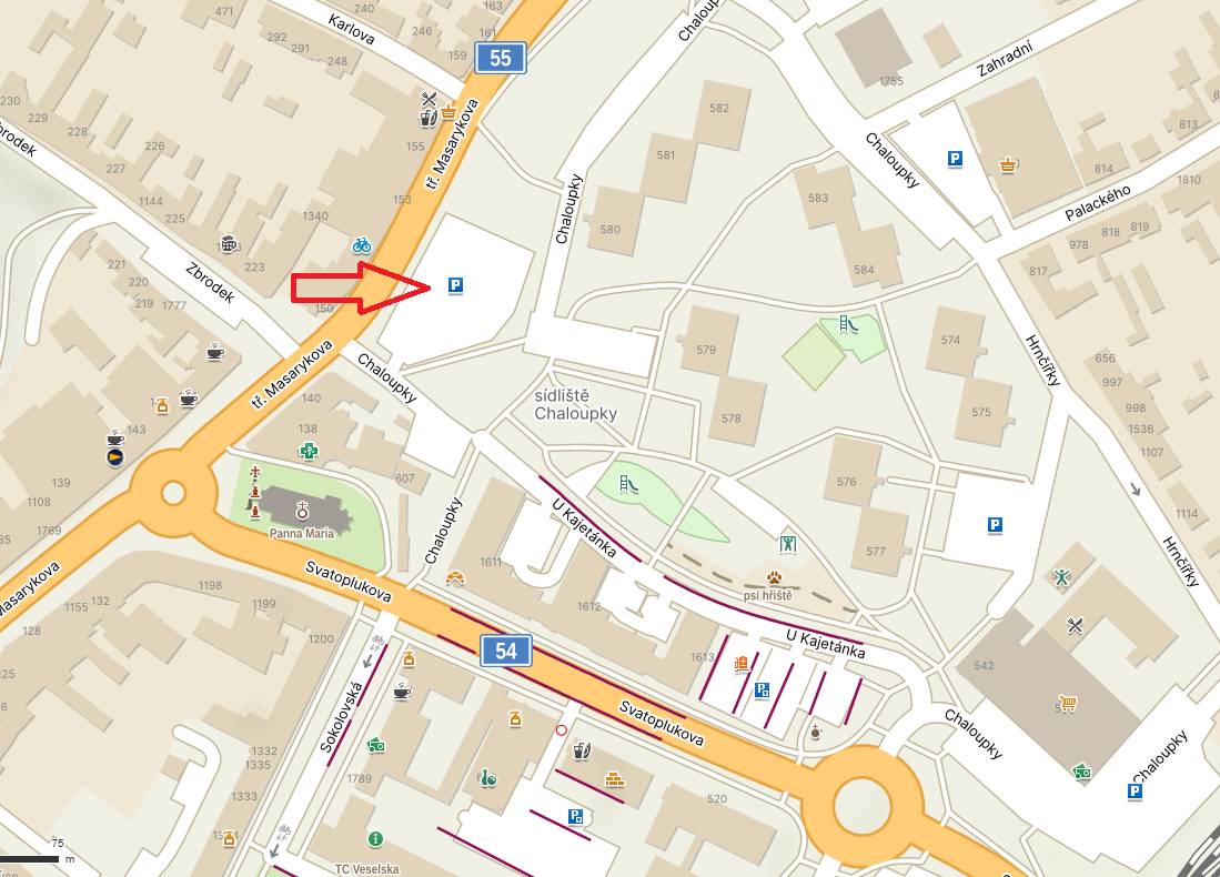 V termínu od 29. 9. do 3. 10. bude na parkovišti u sídliště Chaloupky, které bezprostředně navazuje na opravovanou část silnice I/55, realizována přeložka nízkého napětí. Z tohoto důvodu bude na části parkoviště OMEZENO parkování. Na místě je instalováno přechodné dopravní značení, které vymezuje dotčený prostor. Omlouváme se za dočasné komplikace a děkujeme za pochopení.