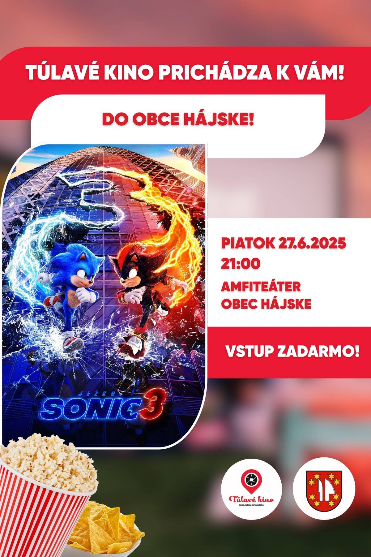 ZMENA premietania Túlavého kina - SONIC 3  I  27. jún 2025